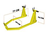 Torque-MX Motosiklet Arka Kaldırma Standı RS2 Sarı