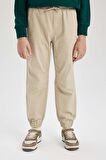 DeFacto Erkek Çocuk Beli Bağcıklı Cepli Lastikli Paça Jogger Basic Düz Pantolon B6713A824SMBG732