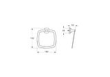 VitrA Base 400 A4412036 Halka Havluluk, Mat Siyah