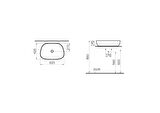 VitrA Outline 5993B483-0016 TV Çanak Lavabo, 63 cm, Mat Siyah