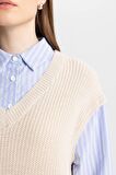 DeFacto Regular Fit V Yaka Yandan Yırtmaçlı Triko Süveter Tunik D1243AX24WNBG646