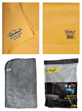 Polikur 3219 Mikrofiber Güderi Oto Kurulama Bezi ve Spark 2316 Peluş Oto Kurulama Bezi (2'li SET)