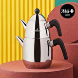 Karaca Powersteel Pro 316+ Tokyo Midi Çelik İndüksiyon Tabanlı Çaydanlık Takımı