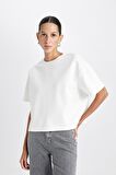DeFacto Relax Fit Bisiklet Yaka Basic Kısa Kollu Tişört C7630AX24AUER105