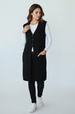 Ece Giyim Tesettür Yelek Siyah Triko 3XL