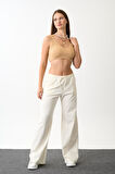 Keten Karışımlı Bol Kesim Pantolon