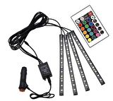 9 LED X 4 Ayak altı Araç İçi Müziğe Duyarlı LED Aydınlatma