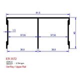 Ray Profili Sürme Kapak Üst ER 3572 Eloksal Mat 2 metre
