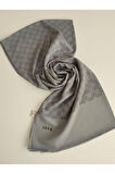 Aker Gri Elegance Monogram Şal