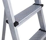 ASVERA - 5+1 Basamaklı Galvanizli Profil Merdiven - Ev - Bahçe - İş Yeri İçin Dayanıklı