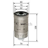 LAND ROVER GROUP Discovery 2 II 2.5 Td5 AWD (10.1998 - 08.2004) BOSCH Filtre Seti filitre