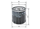 VOLVO V40 1 I 1.9D (08.1998 - 07.2000) BOSCH Filtre Seti filitre