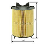 VW (VOLKSWAGEN) Touran 1.6 (11.2006 - 05.2010) BOSCH Filtre Seti filitre