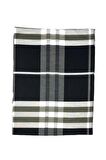 Burberry Ekose Desen %80 Yün , %20 Ipek,siyah Beyaz Kareli Şal 70x250 Cm Exaggerated Check