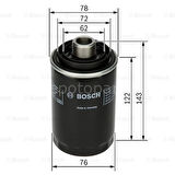 AUDI A4 1.8 TFSI (06.2008 - 03.2012) BOSCH Filtre Seti filitre