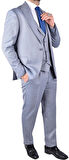621110-136TK WESSİ 6 DROP TAKIM ELBİSE/KIRÇILLI MAVİ/56