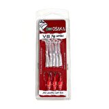 Osaka V8 Jig Series Silikon Yem - Pearl Red Head