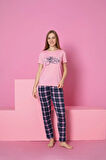 MİLAN GECELİK PİJAMA TAKIMI PEMBE 