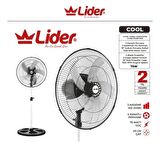 Lider LV610 Cool Sanayi Tip Ayaklı Vantilatör - 5 Kanatlı Pervane