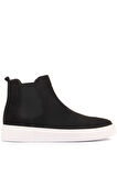 Shoetyle - Siyah Hakiki Süet Kadın Chelsea Bot - 6929