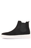 Shoetyle - Siyah Hakiki Süet Kadın Chelsea Bot - 6929
