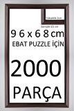 Sar Plus kahverengi 2000 parça 96x68 ebatında piramit modeli puzzle çerçevesi