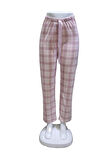 Likralı Kurdele Bel Detaylı Baskılı Cepsiz Kadın Pijama Altı1006