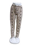 Süprem Kurdele Bel Detaylı Baskılı Cepsiz Kadın Pijama Altı1019