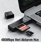 2Tb 480mps e kadar veri aktarımı hafıza kartı okuyucu sd kart okuyucu usb çevirici