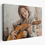 Gitar Çalan Kız Duvar Tablosu-1241