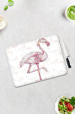 Cam Kesme Tahtası - Cam Kesme Tablası | Flamingo Desen | 30cm x 40cm