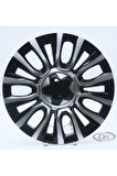 Jant Kapağı Siyah-gri Kırılmaz 15" Egea Model (Amblem Hediyeli) (1 Adet)