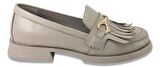 ALBİNİ A-10427 KADIN DERİ LOAFER AYAKKABI VİZON