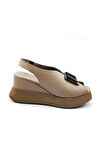 ALBİNİ A-10240 KADIN DERİ DOLGU SANDALET VİZON