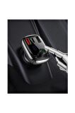 Baseus Bluetooth Araç Aktarım Kiti Mp3 Araç Kiti 36w Qc 4.0 Dual Usb Type-c Araç Şarjı