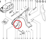 Renault Clıo- 4- Hb- 13/16; Ön Çamurluk Bağlantı Suportu Sağ (Uç Kısım) (Sac) (Eagle Body) (Oem No: 620430255R)