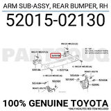 Toyota Corolla- E150- 07/13; Arka Tampon Demiri Bağlantı Ayağı Sağ (Metal) (Oem No: 52015-02130)