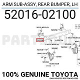 Toyota Corolla- E150- 07/13; Arka Tampon Demiri Bağlantı Ayağı Sol (Metal) (Oem No: 52016-02100)