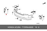 Braket Tampon City 08-12 Arka Üst Lh Honda Cıty (Oem No: 1905Btm3012016)