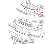 Tampon Bağlantı Braketi Passat 15Sonrası Küçük Ön Sol (Oem No: 3G0807049)