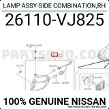 Japon Pıck-Up (D22) 2.7 D:3.2 Td 2000-2001 Sinyal Lambası Sağ . (Oem No:26110Vj825)