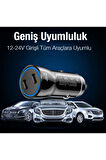 60W Çok yüksek hızlı araç şarj başlığı çakmaklık şarj aleti type-c çıkışlı Akım korumalı 30 dk %50
