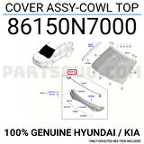 Cam Alt Izgara Tucson 2021 Sonrası (Oem No:86150N7000)