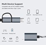 Usb 3.0 Otg To Type C Micro Usb Data Şarj Çevirici Dönüştürücü Adaptör