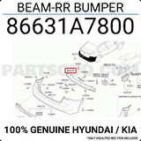 Hyundai i10 2011-2013 Arka Tampon Bağlantı Braketi Sağ Oem No (866190X200)