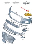 audi  a3  sd/sb- 2021-2025  ön tampon çeki demirri kapağı (tw) Oem No (8Y0807241)