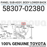 Corolla 2013-2015 Arka Panel Oem No (58307-02380)