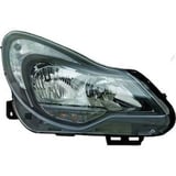 Opel Corsa Ön Far Sıyah Hatchback Elektrikli Motorlu Sağ 2011- (Oem No:  95510688)
