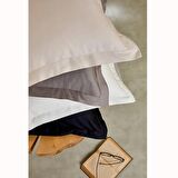 Linens Mix&Match Pamuk Saten 2'li Volanlı Yastık Kılıfı Seti Ekru