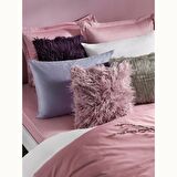 Linens Mix&Match Pamuk Saten 2'li Volanlı Yastık Kılıfı Seti Gül Kurusu